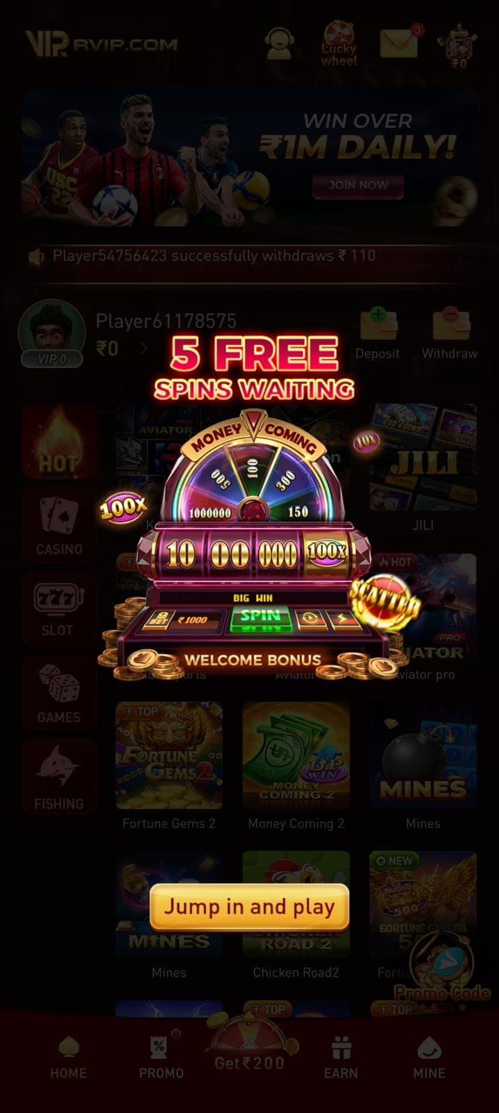 VIP online gaming gameplay screenshot with bet history and controls